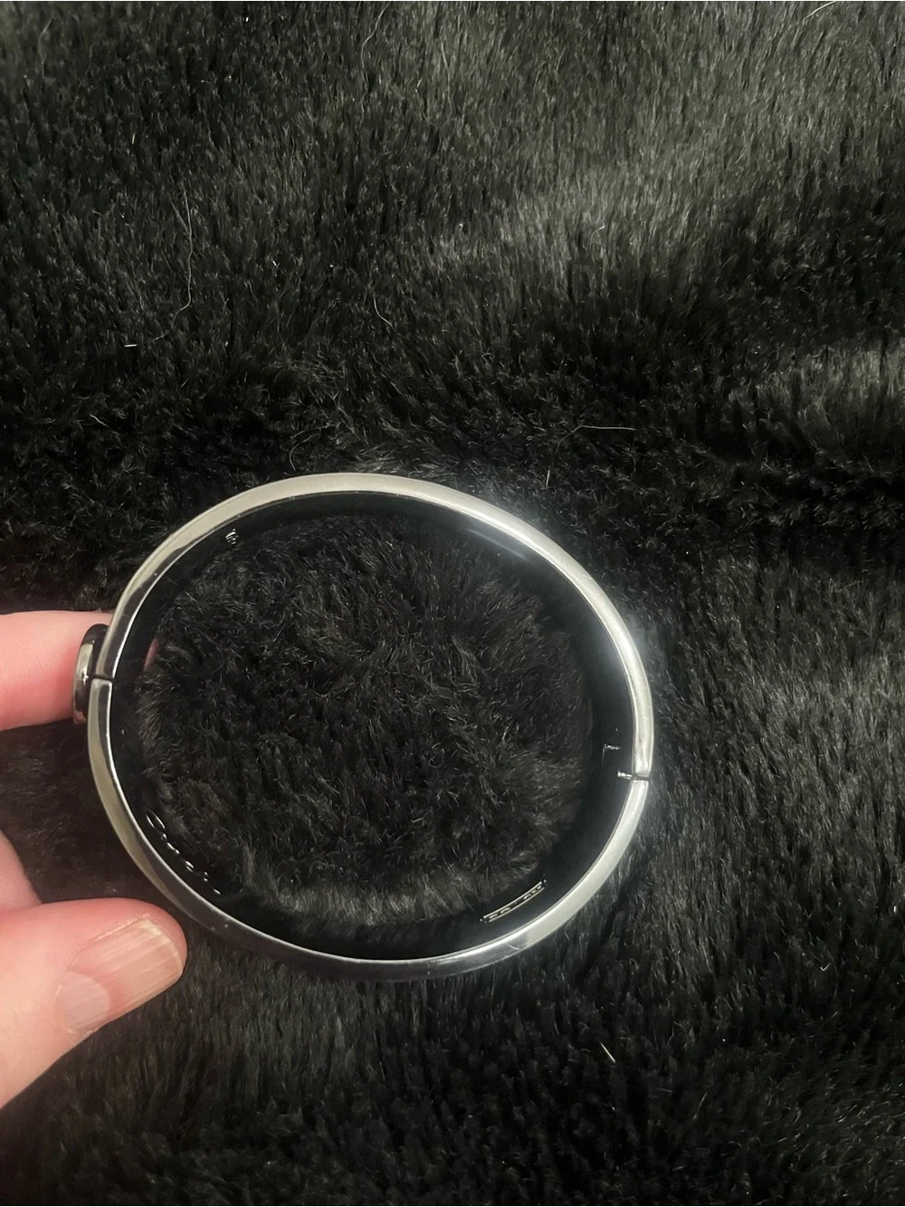 Coach Gunmetal Signature Cuff Bracelet Band
